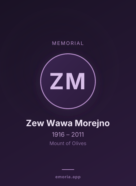 Memorial portrait of Zew Wawa Morejno