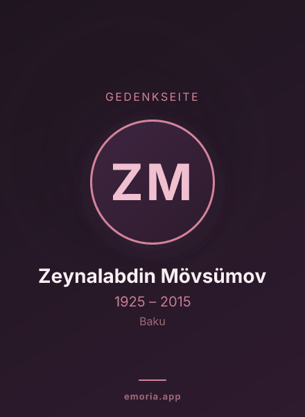 Gedenkportrait von Zeynalabdin Mövsümov