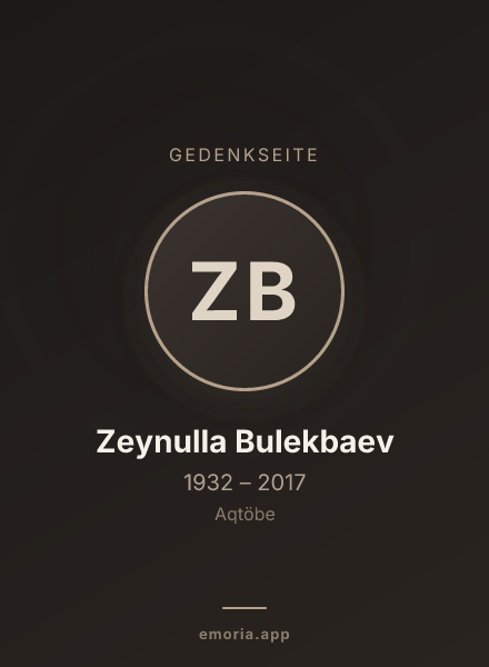 Gedenkportrait von Zeynulla Bulekbaev