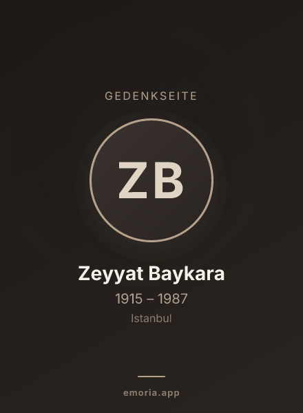 Gedenkportrait von Zeyyat Baykara