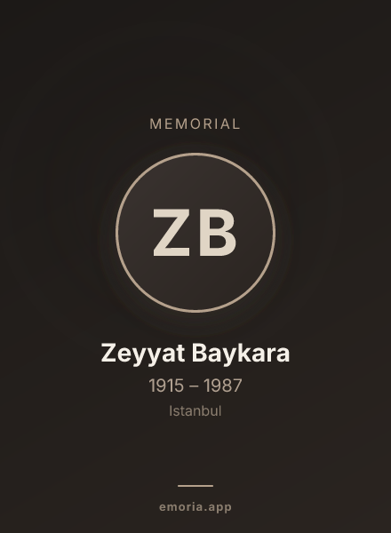 Memorial portrait of Zeyyat Baykara