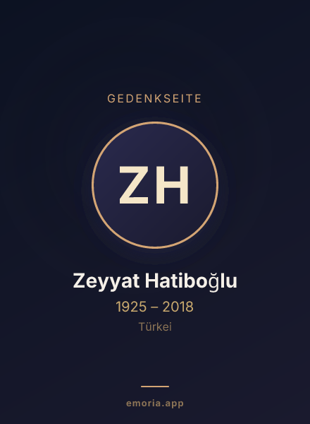 Gedenkportrait von Zeyyat Hatiboğlu