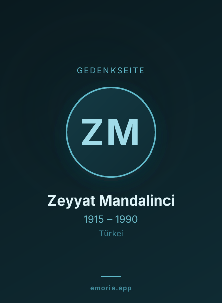 Gedenkportrait von Zeyyat Mandalinci