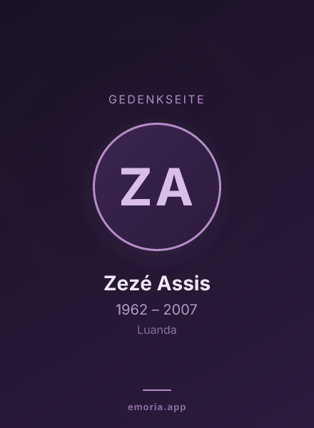 Gedenkportrait von Zezé Assis