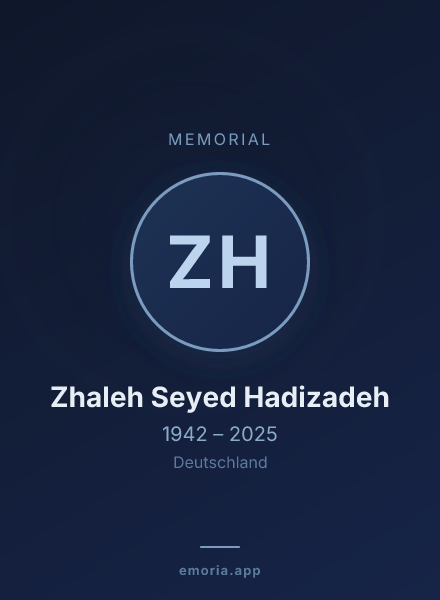 Memorial portrait of Zhaleh Seyed Hadizadeh