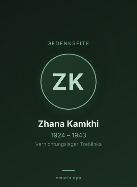 Gedenkportrait von Zhana Kamkhi