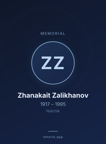 Memorial portrait of Zhanakait Zalikhanov