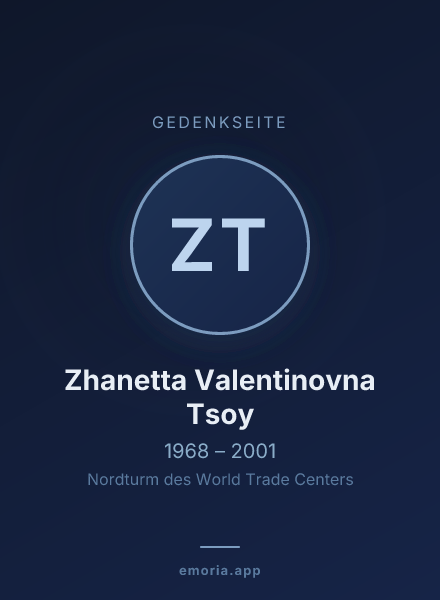 Gedenkportrait von Zhanetta Valentinovna Tsoy