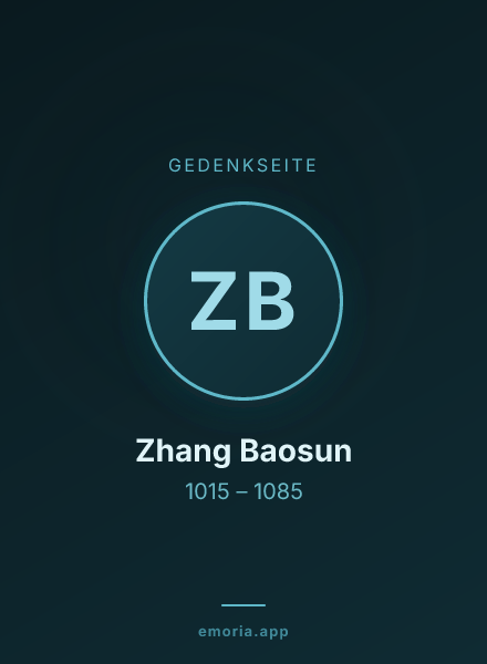 Gedenkportrait von Zhang Baosun