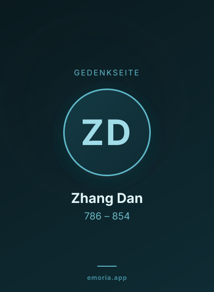 Gedenkportrait von Zhang Dan