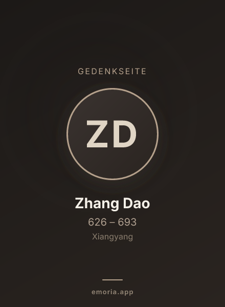 Gedenkportrait von Zhang Dao