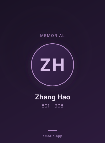 Memorial portrait of Zhang Hao