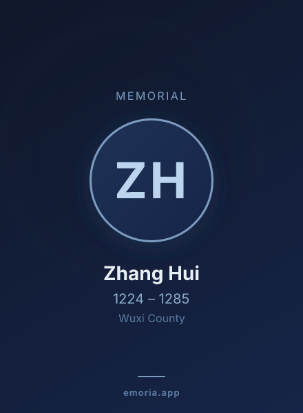 Memorial portrait of Zhang Hui
