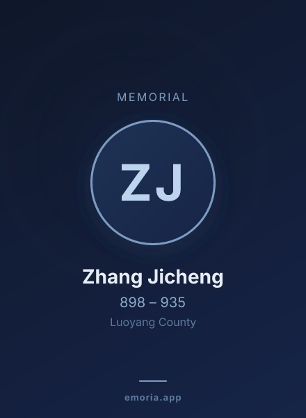 Memorial portrait of Zhang Jicheng