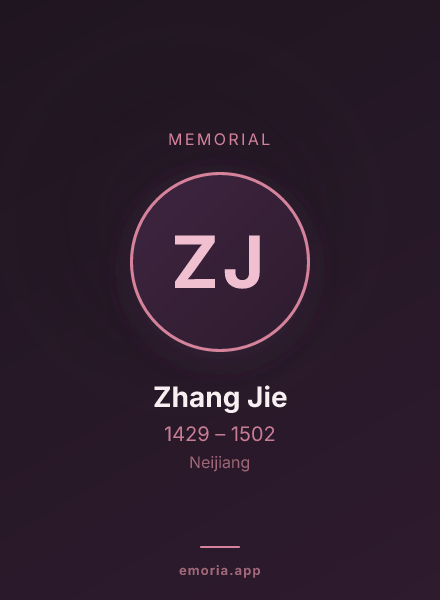 Memorial portrait of Zhang Jie