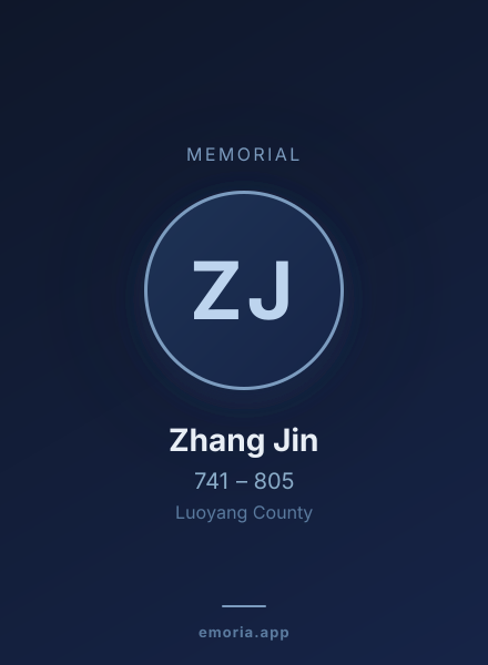 Memorial portrait of Zhang Jin