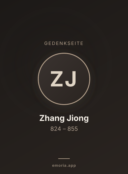 Gedenkportrait von Zhang Jiong