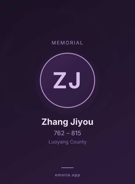 Memorial portrait of Zhang Jiyou