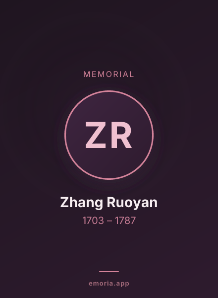 Memorial portrait of Zhang Ruoyan
