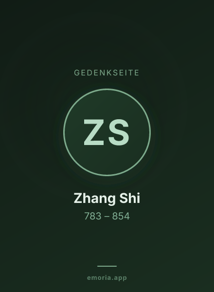 Gedenkportrait von Zhang Shi
