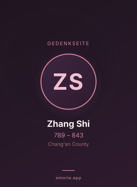 Gedenkportrait von Zhang Shi