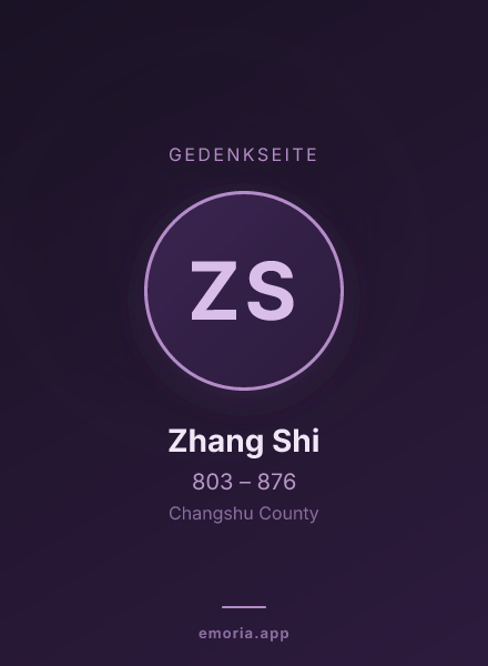 Gedenkportrait von Zhang Shi