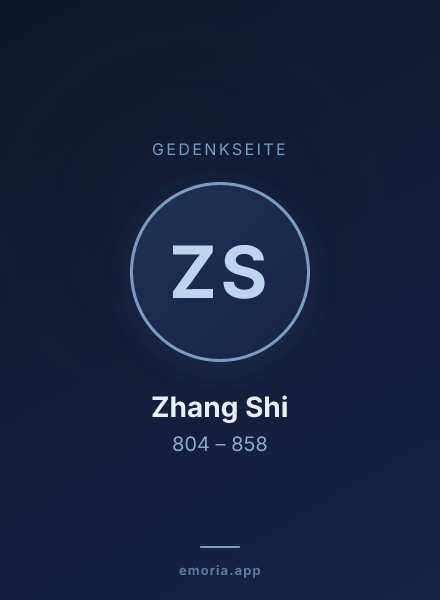 Gedenkportrait von Zhang Shi