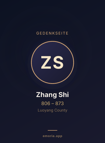 Gedenkportrait von Zhang Shi