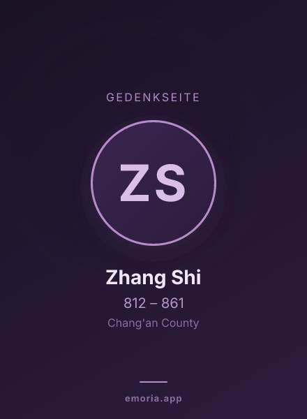 Gedenkportrait von Zhang Shi