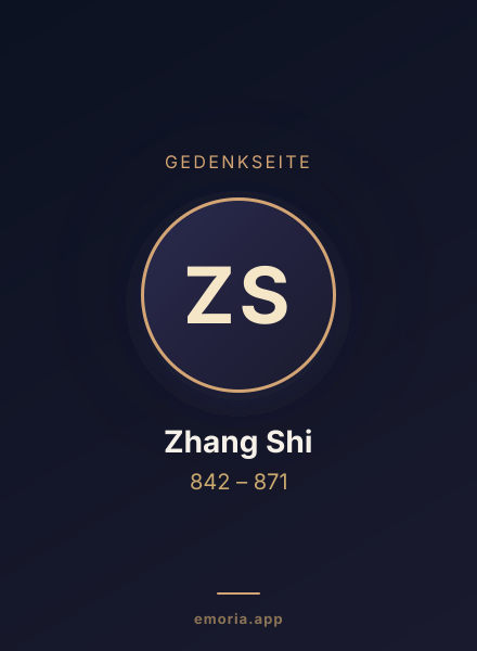 Gedenkportrait von Zhang Shi