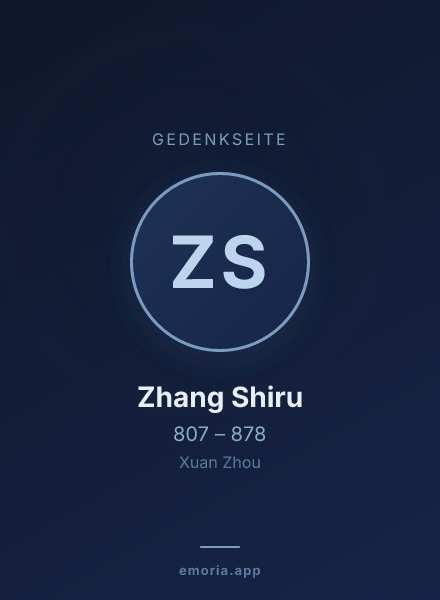 Gedenkportrait von Zhang Shiru