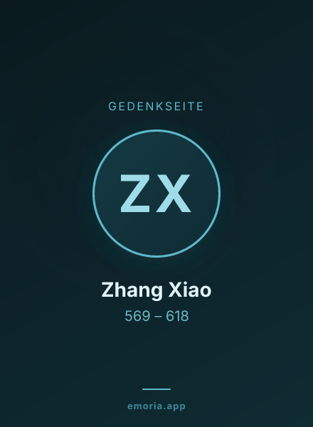 Gedenkportrait von Zhang Xiao