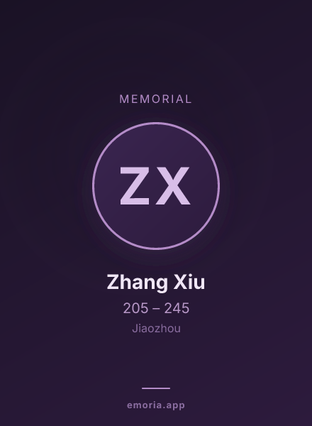 Memorial portrait of Zhang Xiu