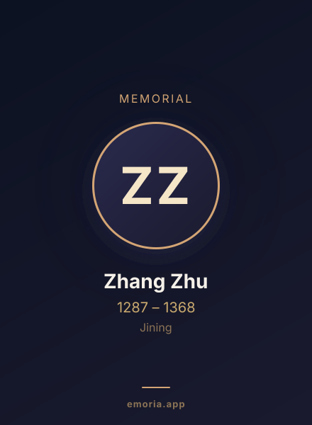 Memorial portrait of Zhang Zhu