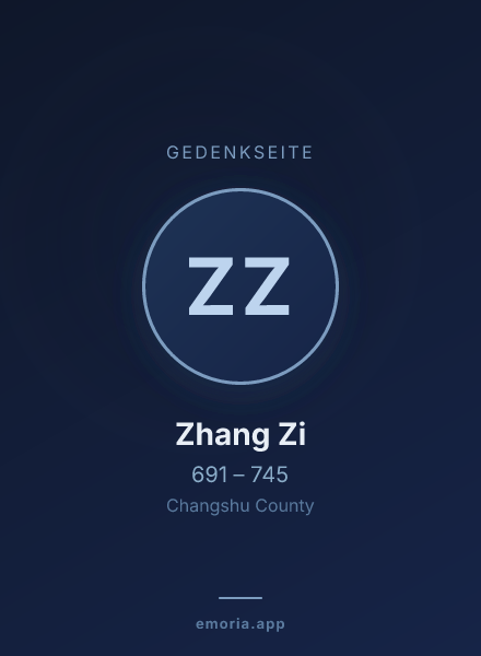 Gedenkportrait von Zhang Zi
