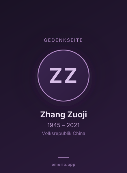 Gedenkportrait von Zhang Zuoji