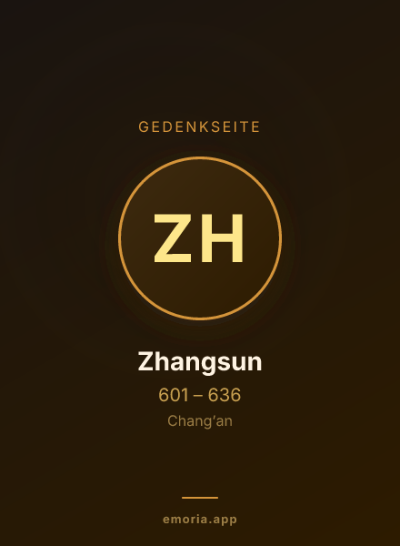 Gedenkportrait von Zhangsun