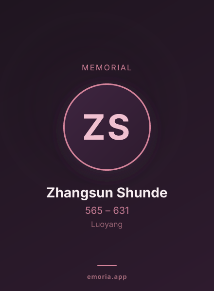 Memorial portrait of Zhangsun Shunde
