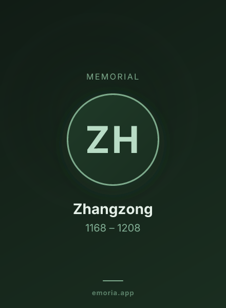 Memorial portrait of Zhangzong