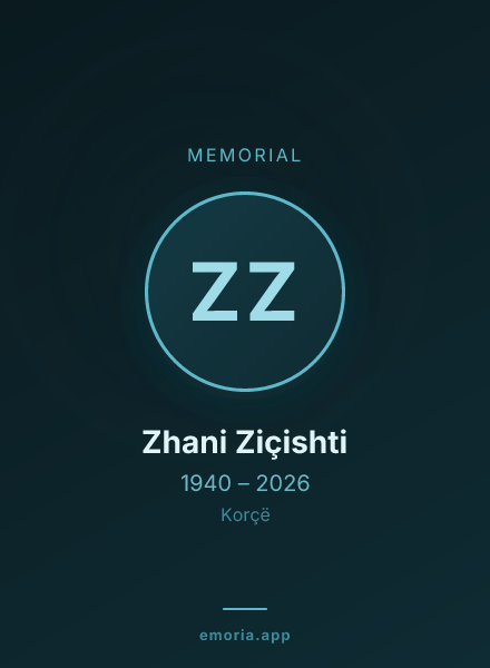 Memorial portrait of Zhani Ziçishti