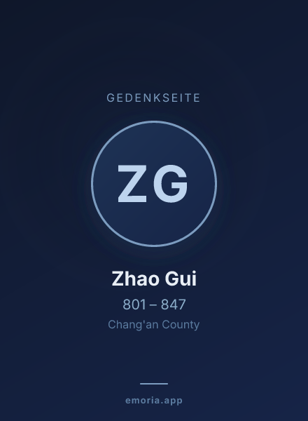 Gedenkportrait von Zhao Gui
