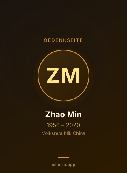 Gedenkportrait von Zhao Min
