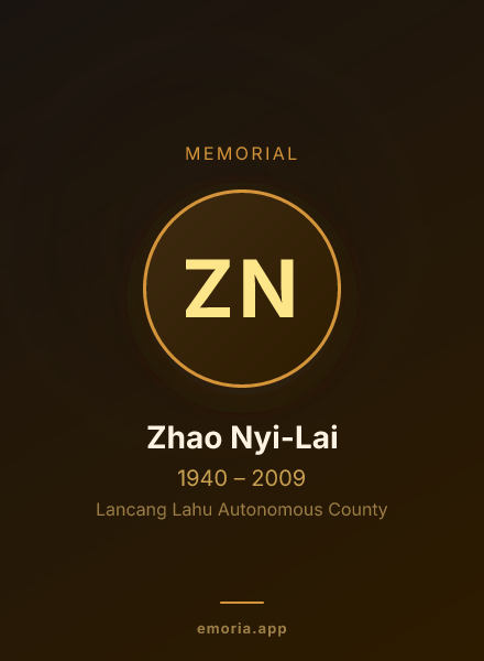 Memorial portrait of Zhao Nyi-Lai