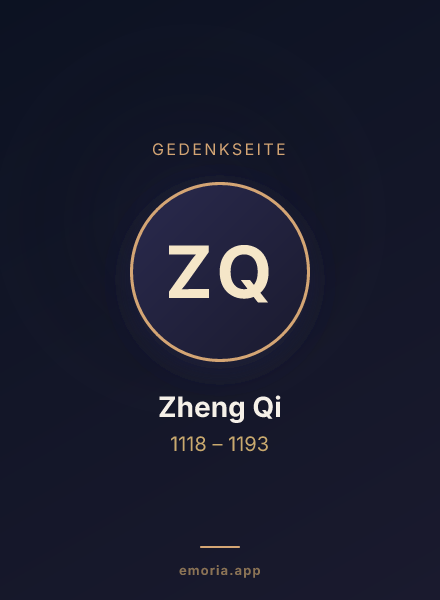 Gedenkportrait von Zheng Qi