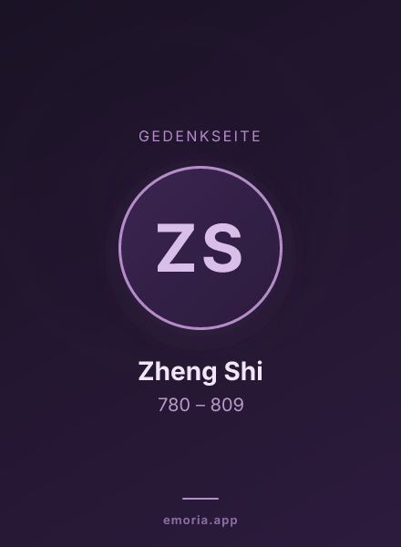 Gedenkportrait von Zheng Shi