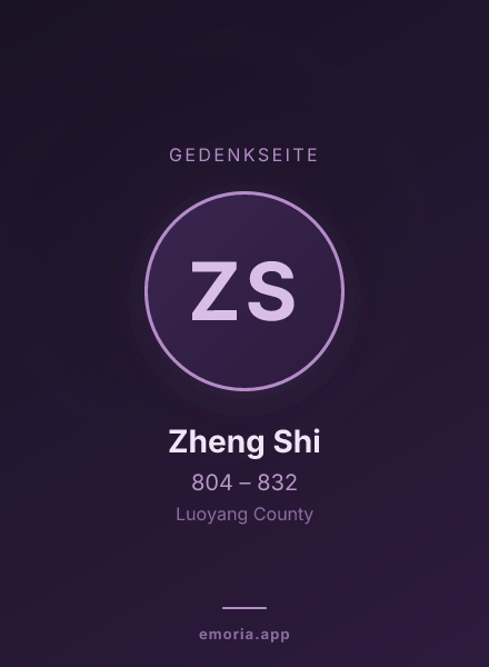 Gedenkportrait von Zheng Shi