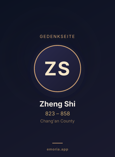 Gedenkportrait von Zheng Shi