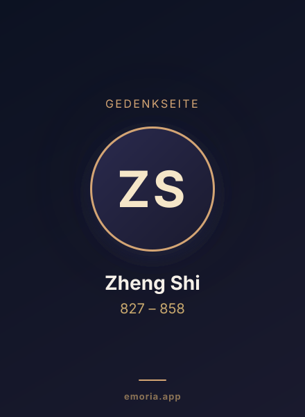 Gedenkportrait von Zheng Shi