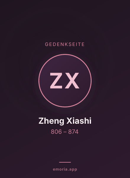 Gedenkportrait von Zheng Xiashi