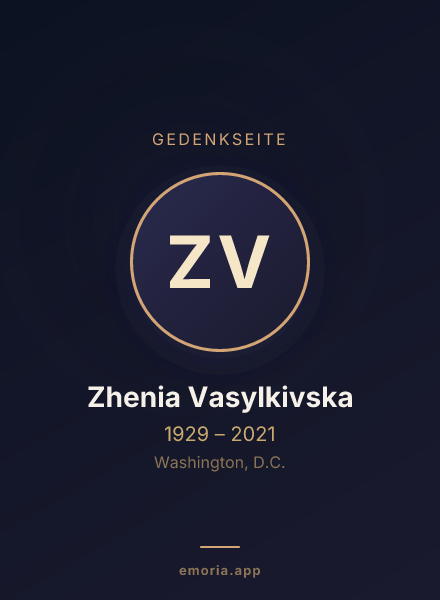 Gedenkportrait von Zhenia Vasylkivska